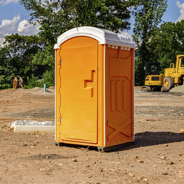 how often are the porta potties cleaned and serviced during a rental period in Ironville